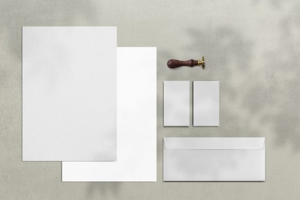 Simple corporate identity branding stationery set